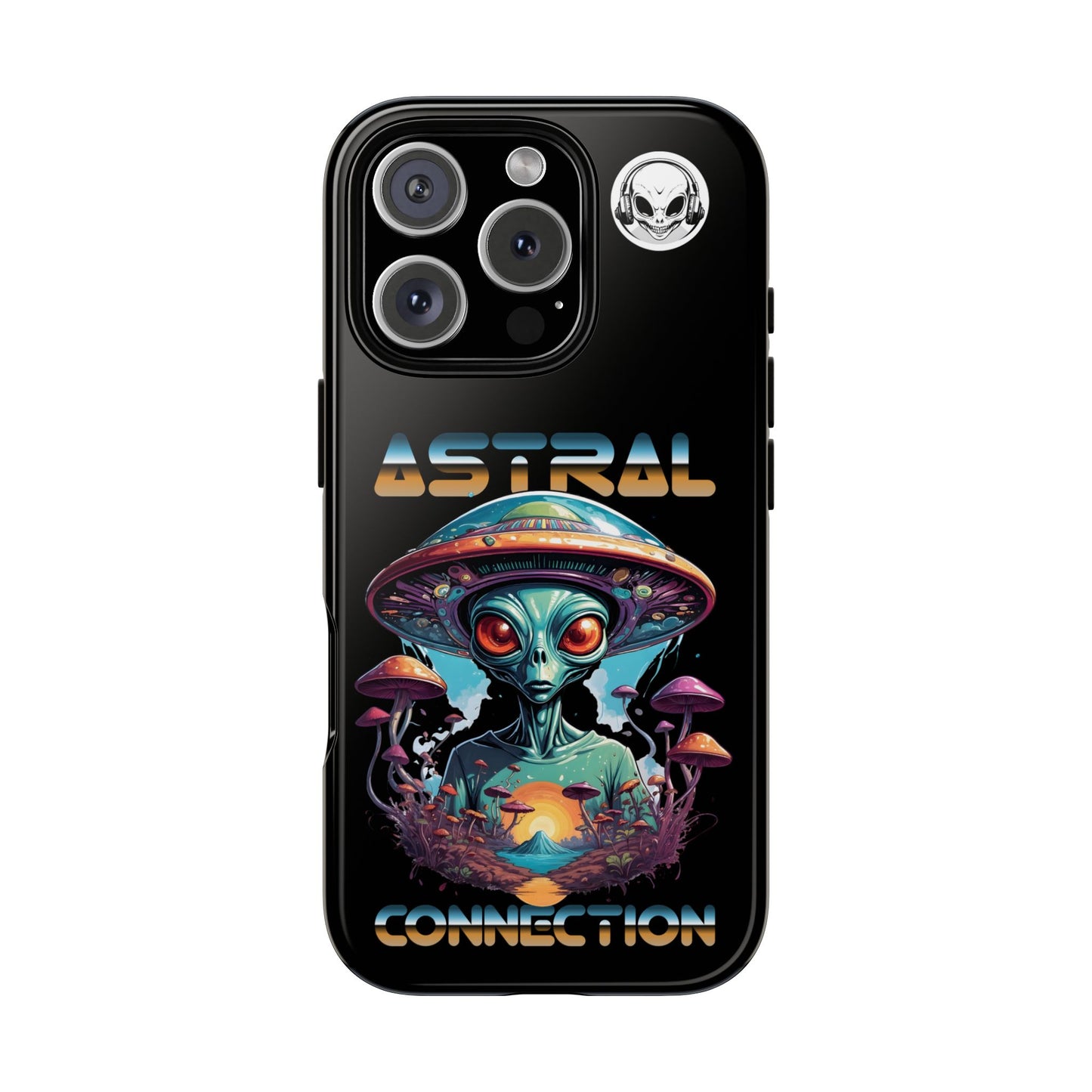 Astral Connection Phone Case - Cosmic Alien Design, Durable Tough Cases for Sci-Fi Lovers