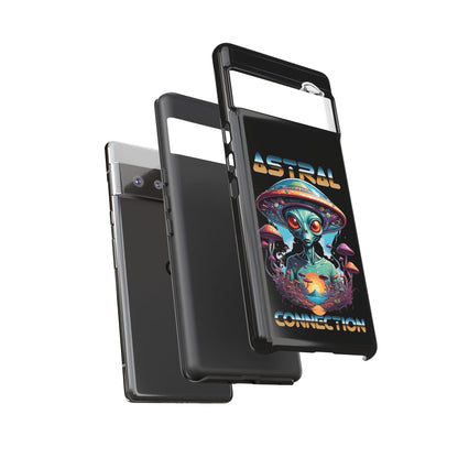 Astral Connection Phone Case - Cosmic Alien Design, Durable Tough Cases for Sci-Fi Lovers