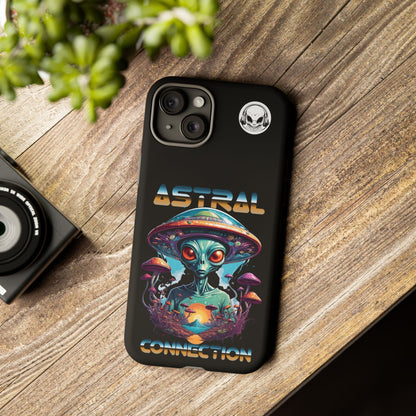 Astral Connection Phone Case - Cosmic Alien Design, Durable Tough Cases for Sci-Fi Lovers