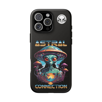 Astral Connection Phone Case - Cosmic Alien Design, Durable Tough Cases for Sci-Fi Lovers