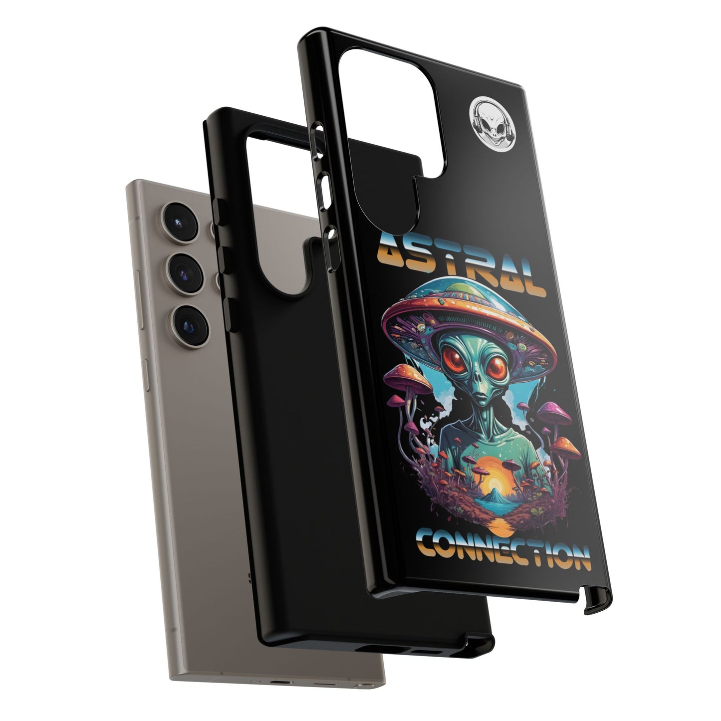 Astral Connection Phone Case - Cosmic Alien Design, Durable Tough Cases for Sci-Fi Lovers