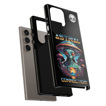 Astral Connection Phone Case - Cosmic Alien Design, Durable Tough Cases for Sci-Fi Lovers