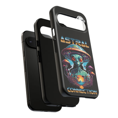 Astral Connection Phone Case - Cosmic Alien Design, Durable Tough Cases for Sci-Fi Lovers