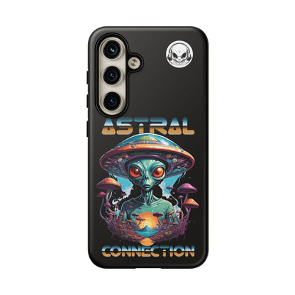 Astral Connection Phone Case - Cosmic Alien Design, Durable Tough Cases for Sci-Fi Lovers
