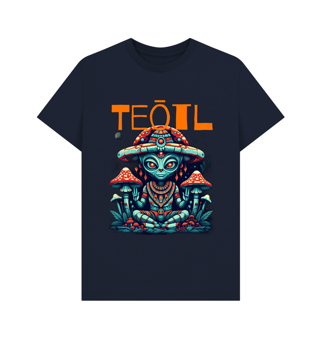 Navy Blue Printed T-shirt