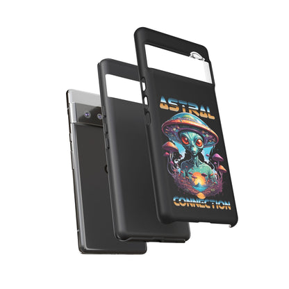 Astral Connection Phone Case - Cosmic Alien Design, Durable Tough Cases for Sci-Fi Lovers
