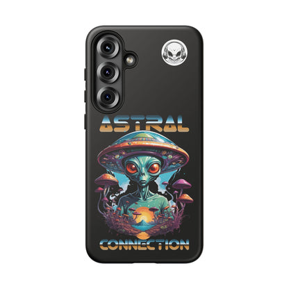 Astral Connection Phone Case - Cosmic Alien Design, Durable Tough Cases for Sci-Fi Lovers