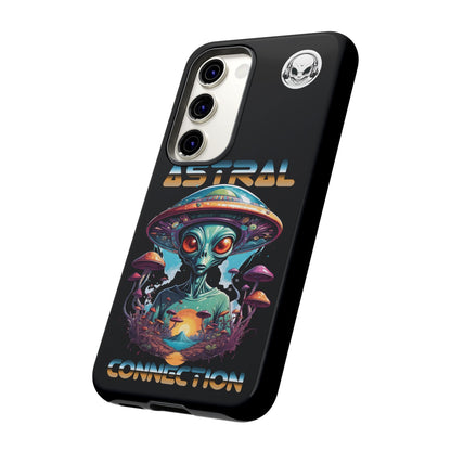 Astral Connection Phone Case - Cosmic Alien Design, Durable Tough Cases for Sci-Fi Lovers