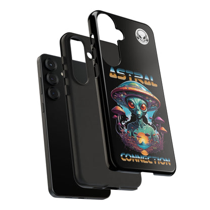 Astral Connection Phone Case - Cosmic Alien Design, Durable Tough Cases for Sci-Fi Lovers