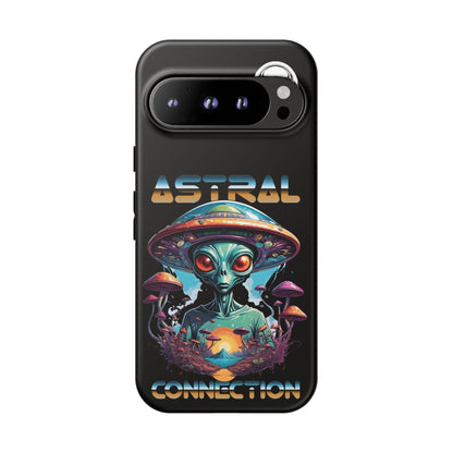 Astral Connection Phone Case - Cosmic Alien Design, Durable Tough Cases for Sci-Fi Lovers