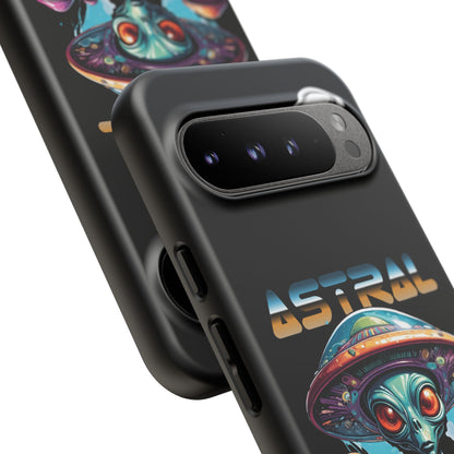 Astral Connection Phone Case - Cosmic Alien Design, Durable Tough Cases for Sci-Fi Lovers