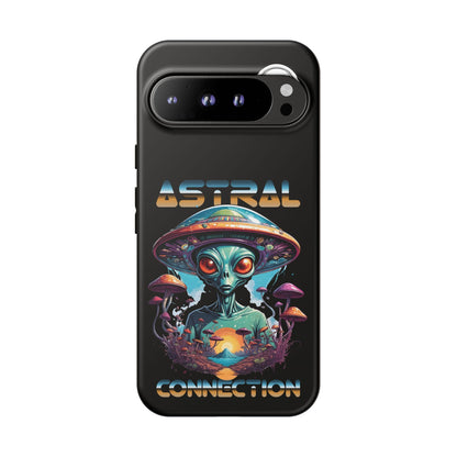 Astral Connection Phone Case - Cosmic Alien Design, Durable Tough Cases for Sci-Fi Lovers