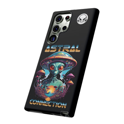 Astral Connection Phone Case - Cosmic Alien Design, Durable Tough Cases for Sci-Fi Lovers