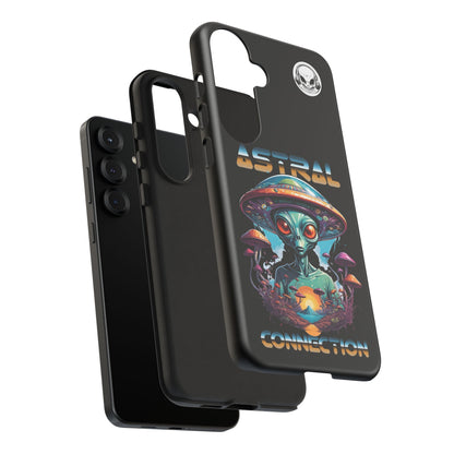 Astral Connection Phone Case - Cosmic Alien Design, Durable Tough Cases for Sci-Fi Lovers