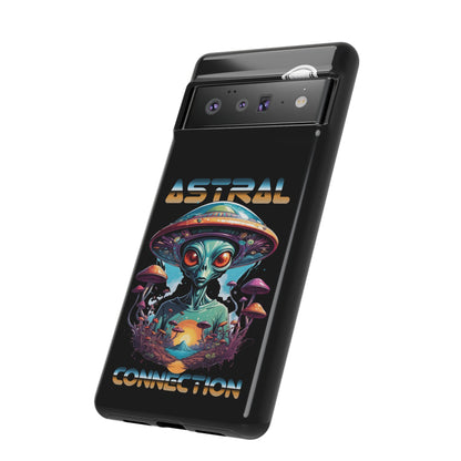 Astral Connection Phone Case - Cosmic Alien Design, Durable Tough Cases for Sci-Fi Lovers