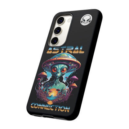 Astral Connection Phone Case - Cosmic Alien Design, Durable Tough Cases for Sci-Fi Lovers