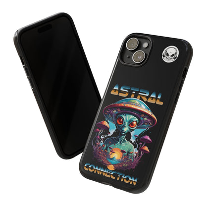 Astral Connection Phone Case - Cosmic Alien Design, Durable Tough Cases for Sci-Fi Lovers