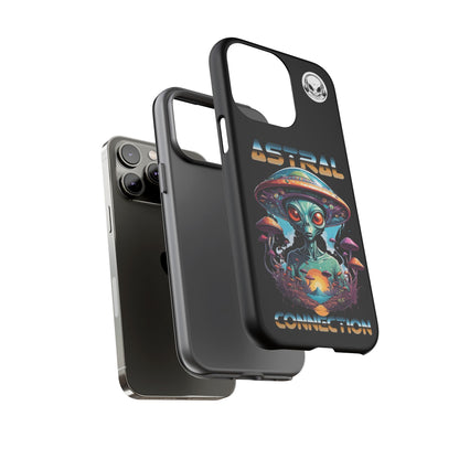 Astral Connection Phone Case - Cosmic Alien Design, Durable Tough Cases for Sci-Fi Lovers