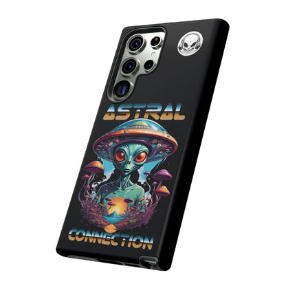 Astral Connection Phone Case - Cosmic Alien Design, Durable Tough Cases for Sci-Fi Lovers