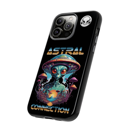 Astral Connection Phone Case - Cosmic Alien Design, Durable Tough Cases for Sci-Fi Lovers
