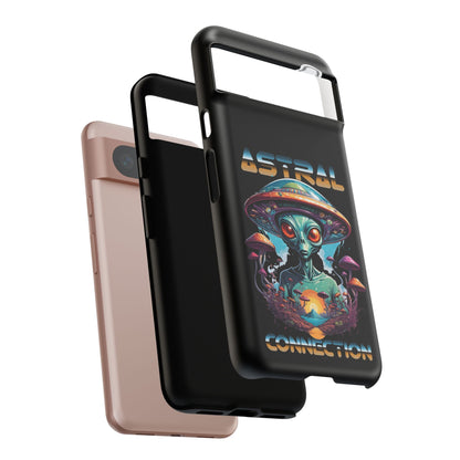 Astral Connection Phone Case - Cosmic Alien Design, Durable Tough Cases for Sci-Fi Lovers