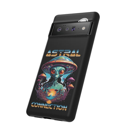Astral Connection Phone Case - Cosmic Alien Design, Durable Tough Cases for Sci-Fi Lovers