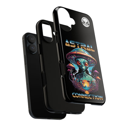 Astral Connection Phone Case - Cosmic Alien Design, Durable Tough Cases for Sci-Fi Lovers