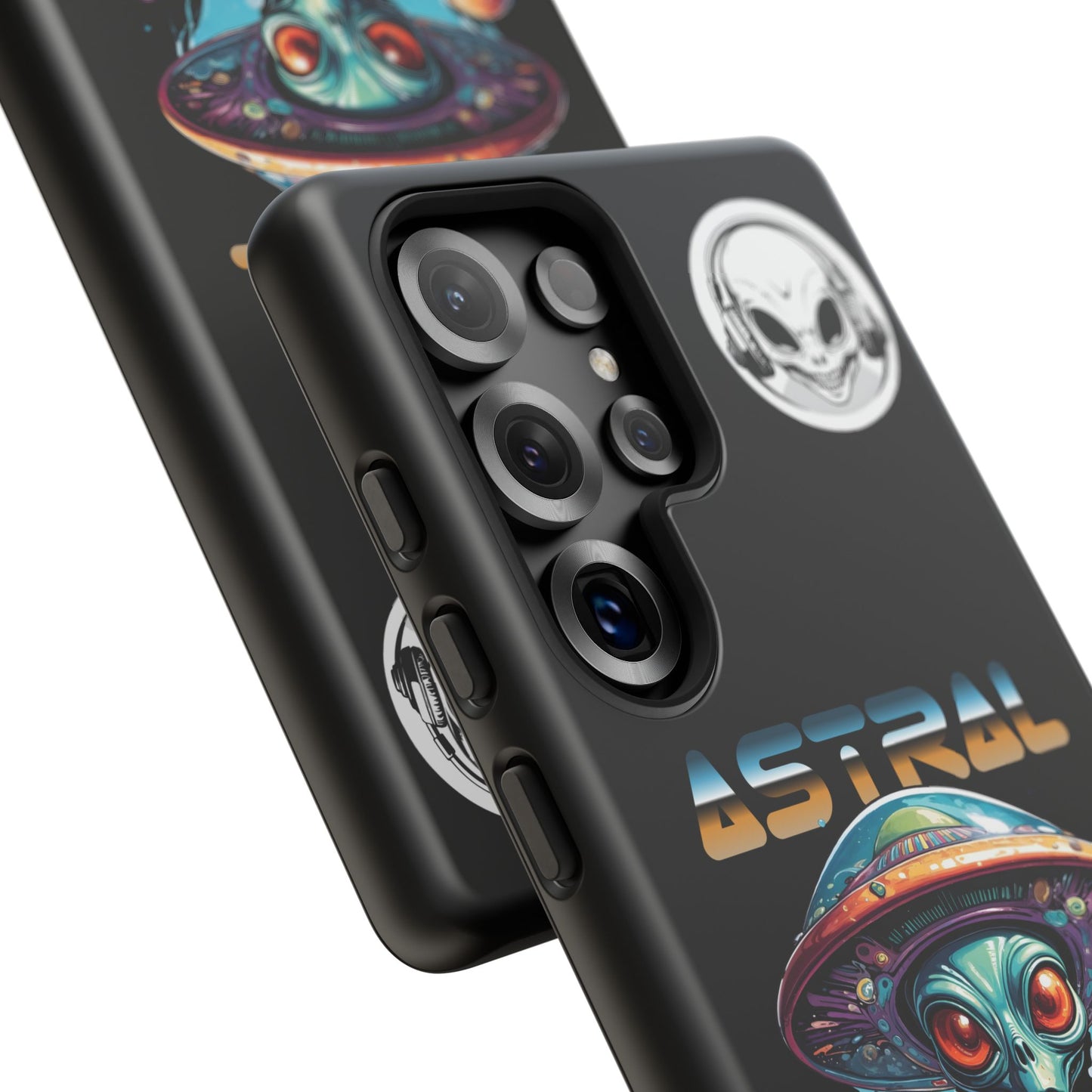 Astral Connection Phone Case - Cosmic Alien Design, Durable Tough Cases for Sci-Fi Lovers