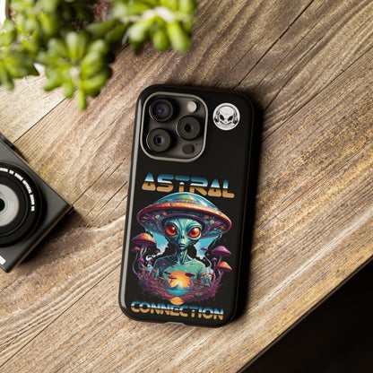 Astral Connection Phone Case - Cosmic Alien Design, Durable Tough Cases for Sci-Fi Lovers
