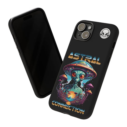 Astral Connection Phone Case - Cosmic Alien Design, Durable Tough Cases for Sci-Fi Lovers