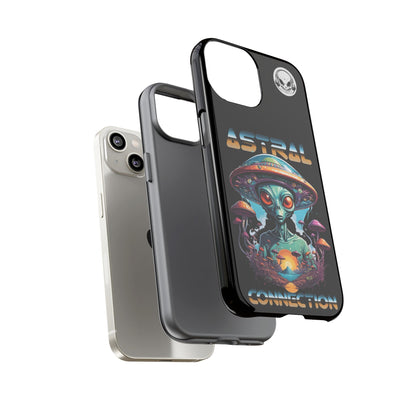 Astral Connection Phone Case - Cosmic Alien Design, Durable Tough Cases for Sci-Fi Lovers