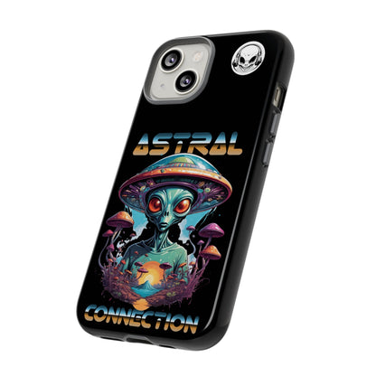 Astral Connection Phone Case - Cosmic Alien Design, Durable Tough Cases for Sci-Fi Lovers