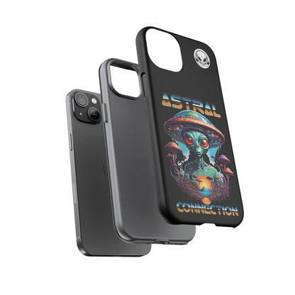 Astral Connection Phone Case - Cosmic Alien Design, Durable Tough Cases for Sci-Fi Lovers