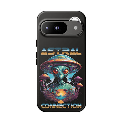 Astral Connection Phone Case - Cosmic Alien Design, Durable Tough Cases for Sci-Fi Lovers