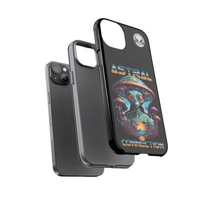 Astral Connection Phone Case - Cosmic Alien Design, Durable Tough Cases for Sci-Fi Lovers
