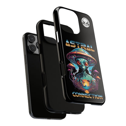 Astral Connection Phone Case - Cosmic Alien Design, Durable Tough Cases for Sci-Fi Lovers
