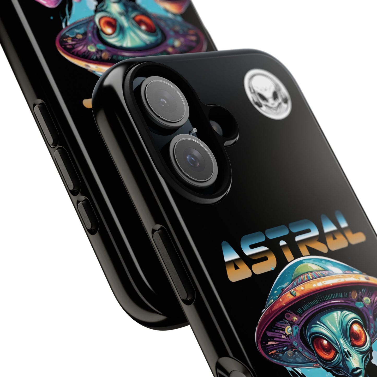 Astral Connection Phone Case - Cosmic Alien Design, Durable Tough Cases for Sci-Fi Lovers