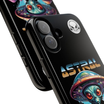 Astral Connection Phone Case - Cosmic Alien Design, Durable Tough Cases for Sci-Fi Lovers