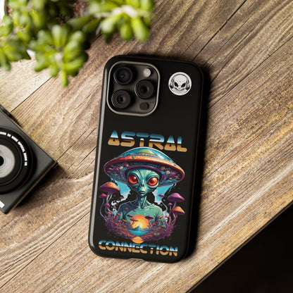 Astral Connection Phone Case - Cosmic Alien Design, Durable Tough Cases for Sci-Fi Lovers