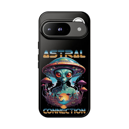 Astral Connection Phone Case - Cosmic Alien Design, Durable Tough Cases for Sci-Fi Lovers