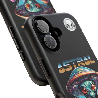 Astral Connection Phone Case - Cosmic Alien Design, Durable Tough Cases for Sci-Fi Lovers