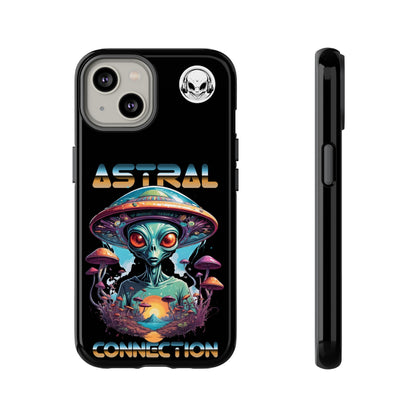 Astral Connection Phone Case - Cosmic Alien Design, Durable Tough Cases for Sci-Fi Lovers