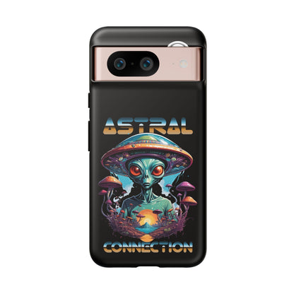 Astral Connection Phone Case - Cosmic Alien Design, Durable Tough Cases for Sci-Fi Lovers