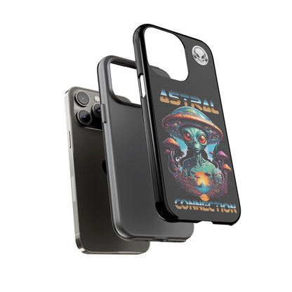 Astral Connection Phone Case - Cosmic Alien Design, Durable Tough Cases for Sci-Fi Lovers