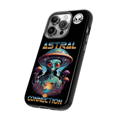 Astral Connection Phone Case - Cosmic Alien Design, Durable Tough Cases for Sci-Fi Lovers