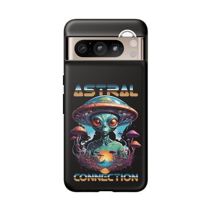 Astral Connection Phone Case - Cosmic Alien Design, Durable Tough Cases for Sci-Fi Lovers