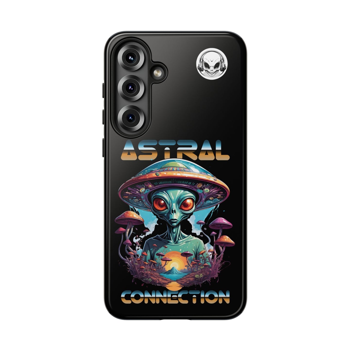 Astral Connection Phone Case - Cosmic Alien Design, Durable Tough Cases for Sci-Fi Lovers