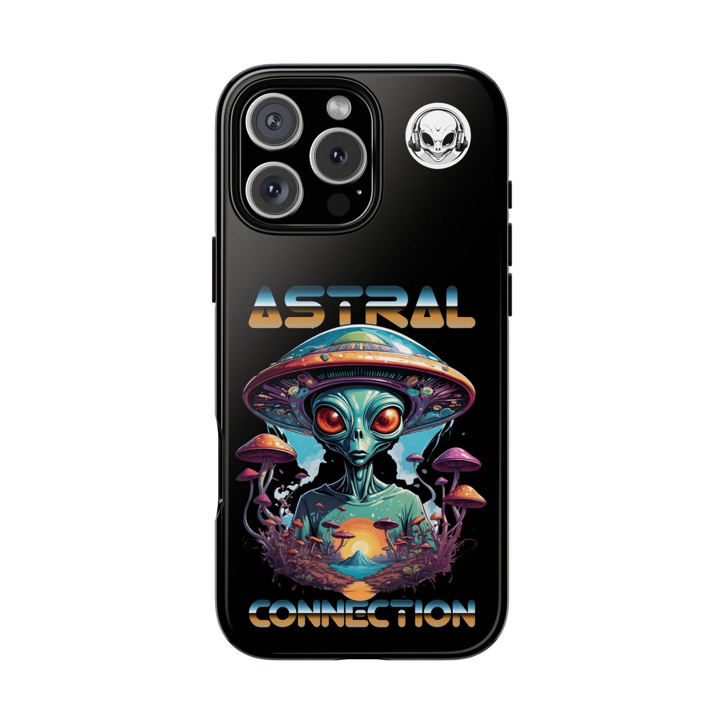 Astral Connection Phone Case - Cosmic Alien Design, Durable Tough Cases for Sci-Fi Lovers