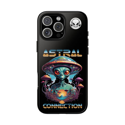 Astral Connection Phone Case - Cosmic Alien Design, Durable Tough Cases for Sci-Fi Lovers