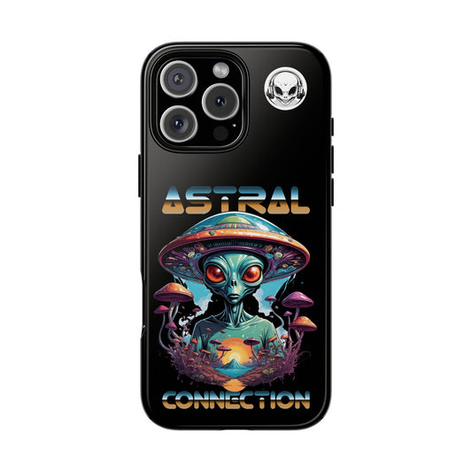 Astral Connection Phone Case - Cosmic Alien Design, Durable Tough Cases for Sci-Fi Lovers